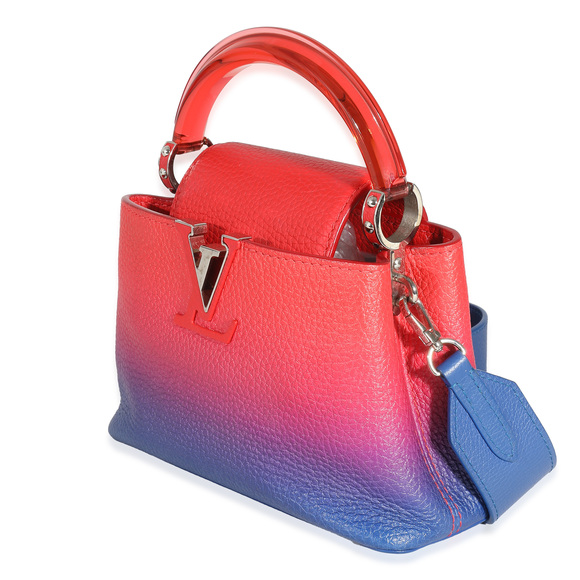 Louis Vuitton Blue Red Ombre Taurillon Mini Capucines - Picture 4 of 8